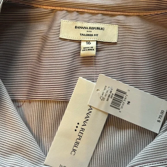 Banana Republic Tailored Fit Pinstripe Shirt - Picture 2 of 12